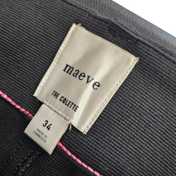 Anthropologie Maeve The Colette Knit Crop Wide-Leg Pants, High Rise, Black, 34 - Picture 9 of 11